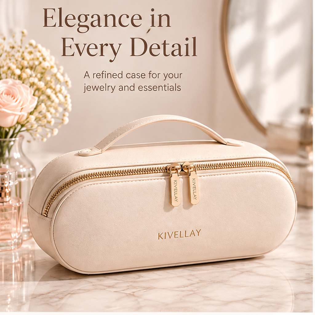 KIVELLAY Jewelry & Beauty Travel Organizer Case