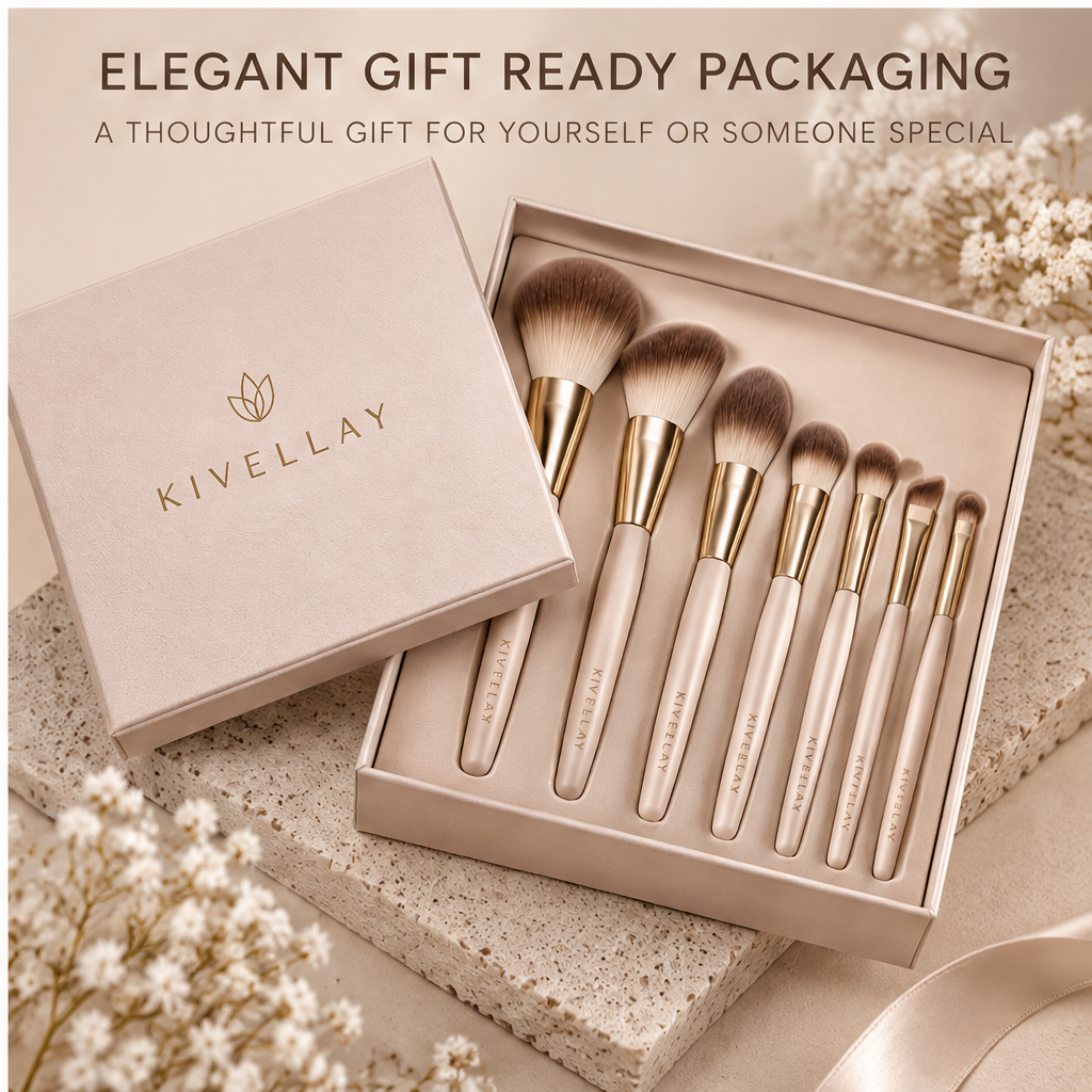KIVELLAY 8-Piece Essential Makeup Brush Set
