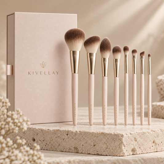 KIVELLAY 8-Piece Essential Makeup Brush Set