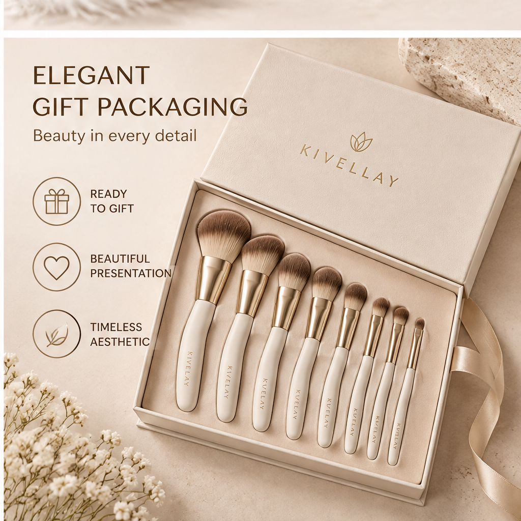 KIVELLAY 8-Piece Makeup Brush Set