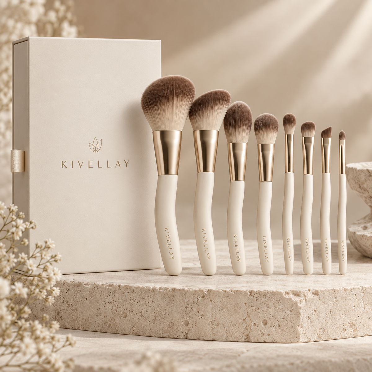 KIVELLAY 8-Piece Makeup Brush Set