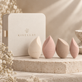 KIVELLAY 4-Piece Makeup Sponge Set with Storage Case