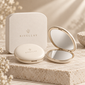 KIVELLAY Dual-Sided 1X & 2X Compact Makeup Mirror
